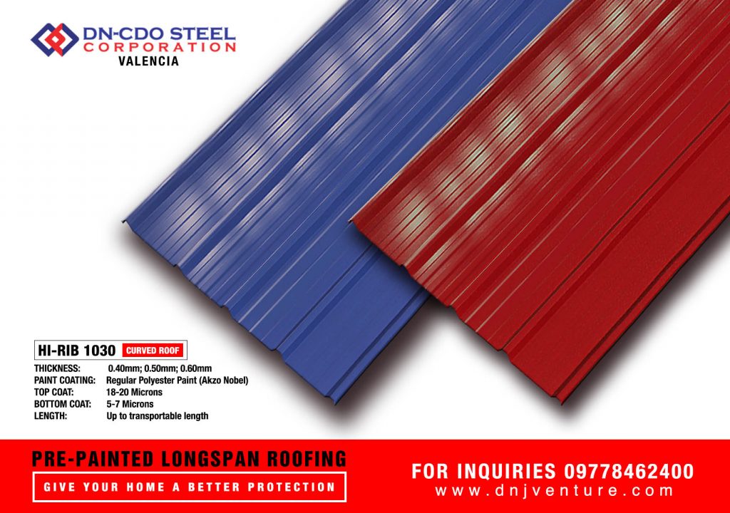 DN Steel's Hi-Rib 1030 is a fast selling profile and best recommended for all types of Projects.