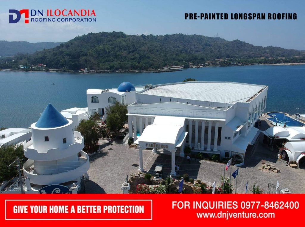 Vitalis White Sands Resorts and Spa located in Santiago, Ilocos Sur is a finished project of DN Ilocandia Roofing Corporation using DN Romanian, DN Hi Corr 980 and Imac Skylight.