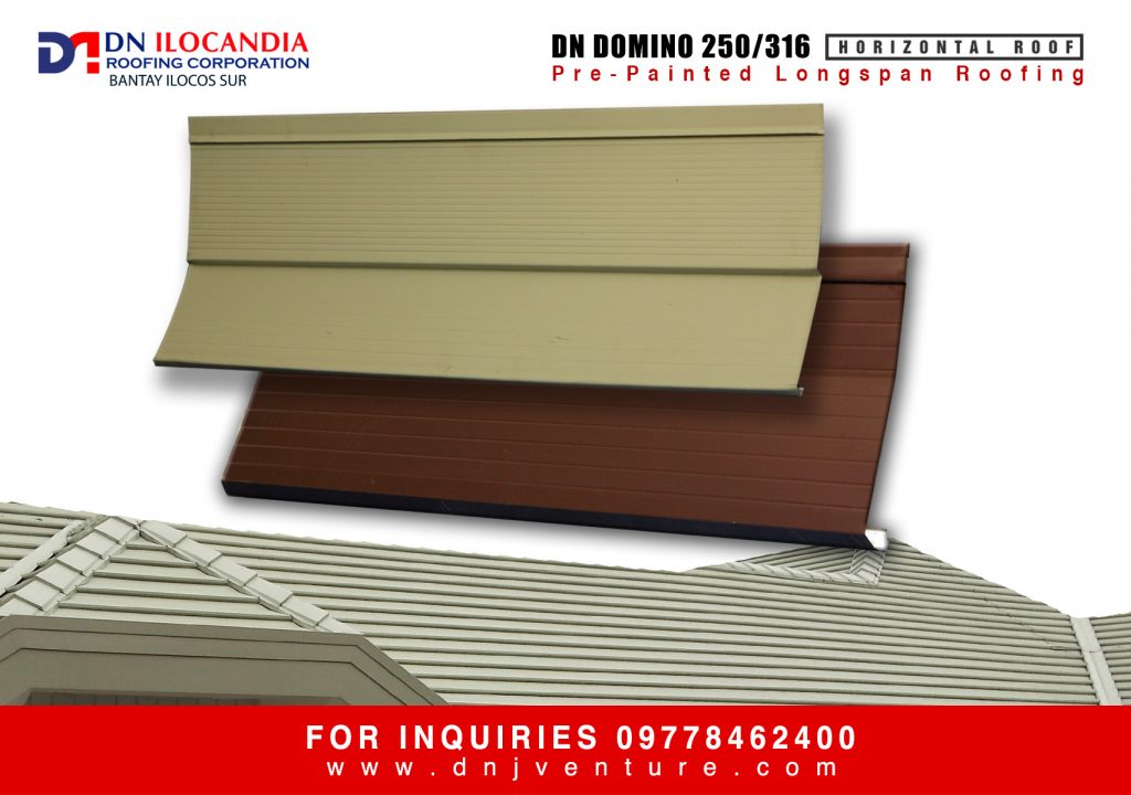 Both Domino 250 & Domino 316 are types of horizontal roofing and recommended both for residential and commercial applications. They best suit a 25⁰ roof slope to highlight its elegant design.