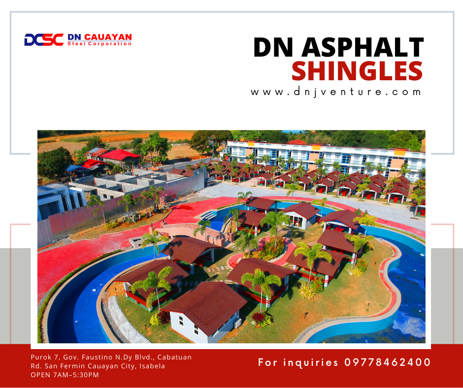 This is one of the finished projects of DN Cauayan Steel Corporation using DN Asphalt Shingles. DN Steel's asphalt shingles is one of its special products catering to various lifestyles. Best for residential application.